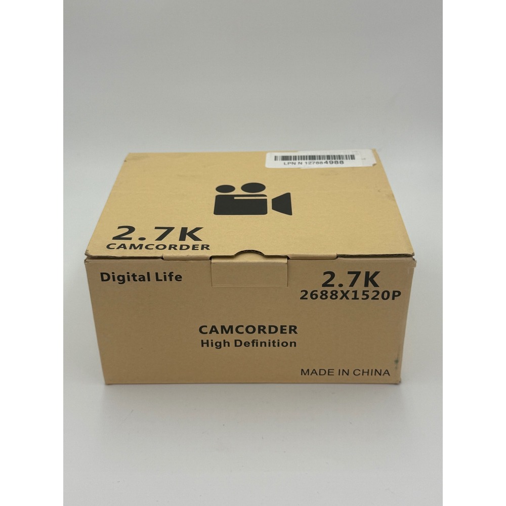 Digital Life 2.7K Camcorder HD Video Camera 42MP 18X Zoom Black with Remote